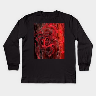 Digital abstract art 3.1 Kids Long Sleeve T-Shirt